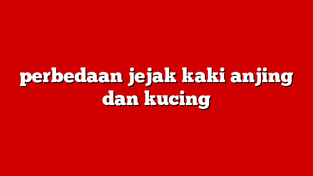 perbedaan jejak kaki anjing dan kucing