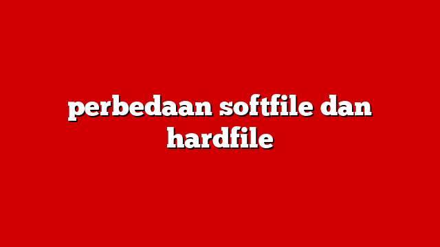 perbedaan softfile dan hardfile